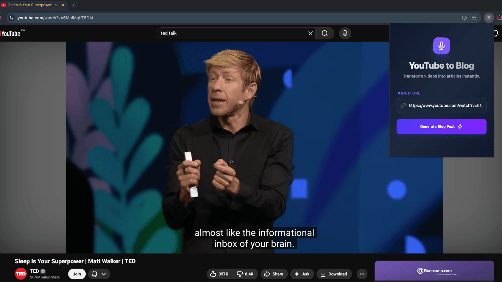 A screenshot of AI Repurposer project